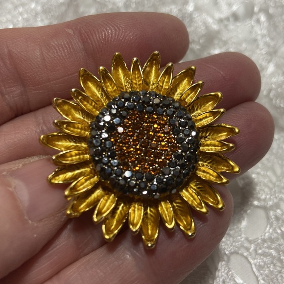 Pendant/Brooch Convertible Sunflower - Picture 10 of 13